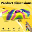 2PCS Butter Squishy Stress Toy, Realistic Butter Stick Fidget, Slow Rising Soft Squeeze Toy for Adults Stress Relief & Anxiety Relief, Sensory Desk Toy & Gift for Office Home (Dazzling Colors)
