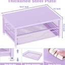 OPNICE Computer Monitor Stand Riser, Desk Organizer with Drawer, Printer & Laptop Stand, Office Desk Accessories & Workspace Desktop Organizers Storage for Office Supplies(Purple)