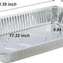 Waytiffer Aluminum Deep Foil Pans Full Size, Large Disposable Roasting & Baking Pan, 21"x13" (10 Pack) Extra Heavy Duty Chafing Trays for Hotels, Restaurants, Heating, Buffets & Bakeware