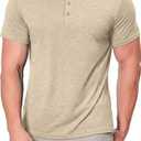 Mens Henley Shirt Dry Fit Tech 3 Button Slim Fit Quick Dry Gym Tshirt Short Sleeve Lightweight Casual T Basic Tee 2XL