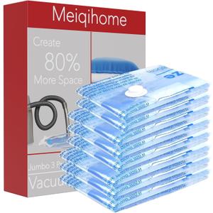 Vacuum Storage Bags , Small Space Saver Sealer Bags , Airtight Compression Bags for Clothes, Pillows, Comforters, Blankets, Beddings, Pack of 10 (10 Small)