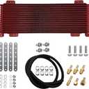 Low Pressure Drop Transmission Oil Cooler 40k Transmission Oil Cool Compatible For Heavy Duty 40,000 GVW Max Low Mounting Hardware Towing Applications and Advanced Cooling Protection LPD47391 (Red)