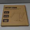 Foldable Laptop Stand, Height Adjustable Ergonomic Computer Stand for Desk, Aluminum Portable Laptop Lecterns Riser Notebook Mount Compatible with MacBook Pro Air, HP, Dell 10-16" (Silver)