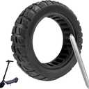 10x2.70-6.5 Solid Tire, 10 inch Tires Replacement, 70/65-6.5 Scooter Tubeless Solid Tire, for Emove Cruiser, Hiboy Max3, Hover-1 Alpha, Evercross H5, Boyueda 5600 Watt Electric Scooter (1 Pack)