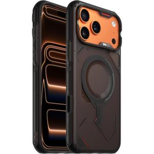 Aulumu A17 iPhone 17 Pro Case | MagSafe Compatible | Touch-Sensitive Buttons | Integrated Drop Protection | Military-Grade Outdoor Design Black
