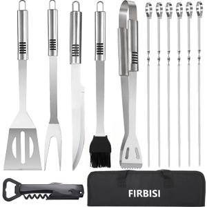 BBQ Grilling Tools Set,Stainless Steel Grilling Accessories Kit for Men Gift,13pc BBQ Grill Utensils Gift Kit with Portable Carry Bag BBQ Tools Grill Tools Set for Backyard Outdoor Grill Cooking