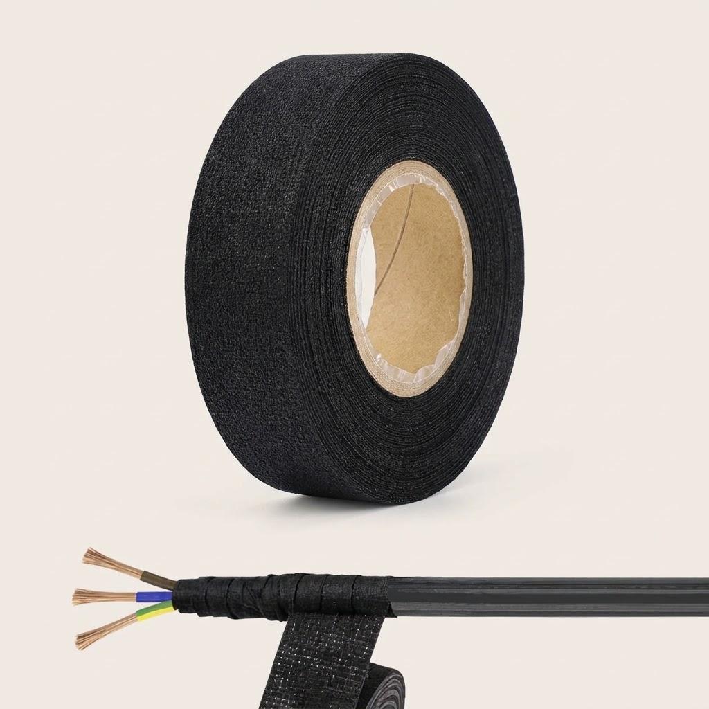 Insulation Tape, 0.7 x 49.2 ft (19 mm x 15 m), Heat Resistant Tape, Car Electrical Wire Protection, Wire Harness Protection Tape, Oil Resistant, Abrasion Resistant, Corrosion, Noise Reduction
