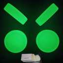 Glow in The Dark Ice Hockey Puck Party Puck Green Floor Puck for Youth Adults Outdoor Indoor Games and Practicing Shooting and Handling Skills 4-Pack with Storage Bag
