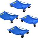 Car Wheel Dolly Set of 4, Vehicle Rollers Dolly for Moving Car with Heavy Duty 3.5 Inch Steel Wheels, 24x15 inches, Capacity 10000LBS