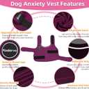Dog Anxiety Vest, Skin-Friendly Thunder Jacket for Dogs, Dog Calming Shirt for Thunder, Fireworks, Vet Visits and Separation - Keep Pet Calm Without Medicine, Fit for Large Dogs, L