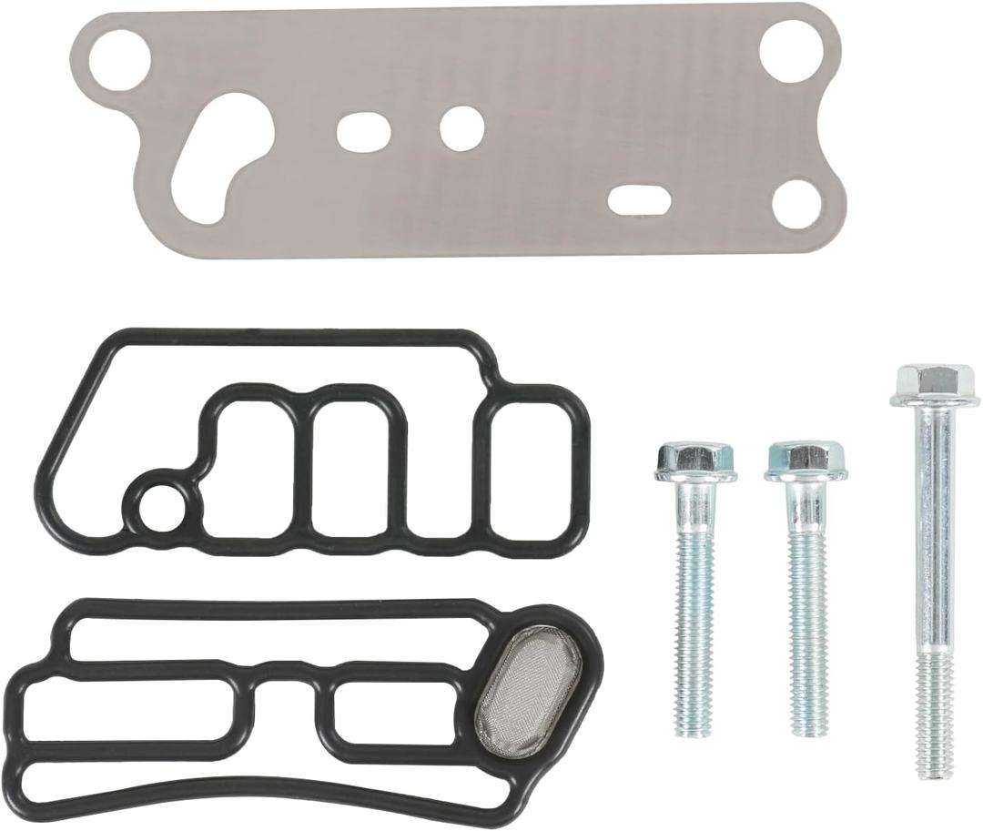 918-056GS VTEC Solenoid Gasket Filter Kit Compatible with Acura RDX Honda Accord Crosstour Odyssey Pilot 3.5L 2008-2016 Cylinder Head VVT Solenoid Spool Valve Gasket