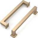 Amerdeco 10 Pack Champagne Bronze Cabinet Pulls 5 Inch(128MM) Hole Centers Kitchen Cabinet Handles Cabinet Hardware Kitchen Handles for Cabinets Cupboard Handles Drawer Pulls ZH0019