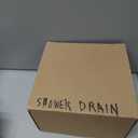 6 Inch Square Shower Drain Kit, Matte Black 304 Stainless Steel with Removable Grate & Hair Strainer for Tile-in Installation and ABS Flange