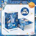 Glenmal 24 Pcs First Trip Around the Sun Party Bags for Boy 1st Birthday Supplies Planet Birthday Goodie Gift Candy Treat Paper Bags for Kid Baby Shower 1st Outer Space Party Favors Decor