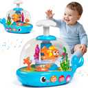 Baby Toys 6-12 Months, Press & Glow & Spin Infant Toys, Cause and Effect Baby Musical Toys Educational Toy for 1 Year Old, 1st Birthday Gifts for 6 7 8 9 10 11 12Month