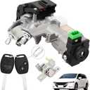 RAMATA 72185-SHJ-A01 Ignition Switch Lock Cylinder with Key (with Blank Chip) Compatible with 2005 2006 2007 2008 2009 2010 Honda Odyssey (Ignition Chip: 48,Frequency: 315mHz)