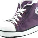 Women Warm Indoor Slipper Boots Women's Winter Anti-Slip Ankle Booties Slip On Fur Lined House Shoe (10-11, Dark Purple White)