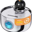 Wireless Cat Water Fountain Cordless: Stainless Steel Cat Fountains for Drinking - 88oz/2.6L Battery Operated Pet Water Fountain Indoor with Motion Sensor - Rechargeable Automatic Water Dispenser