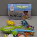 TOY Life Bath Toys for Kids Ages 1-3, Magnetic Fishing Game with Mold Free Wind Up Bath Toys for Toddlers 1-3 & Toy Fishing Pole & Fishing Net, Water Table Pool Fun Bathtub Toys for Baby Infant (Duck Whales Crabs)