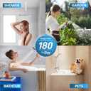 20-Stage Shower Head Filter for Hard Water, with 2 Replaceable Filter Cartridges, High Output Shower Water Filter for Removing Chlorine and fluoride,Chrome