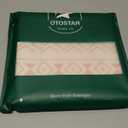 OTOSTAR Outdoor Waterproof Throw Pillow Covers 20x20 Inch Set of 4 Boho Farmhouse Outdoor Cushion Covers for Patio Funiture Garden（Geometry80-Pink）