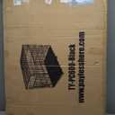 FDW Dog Crate for Large Dogs 42 Inch Folding Metal WirePet Cage Double Door W/Divider Panel Indoor Outdoor Kennel Leak-Proof Plastic Tray,Black