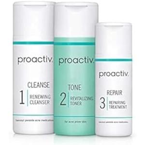 Proactiv 2 Step Acne Treatment - Benzoyl Peroxide Face Wash, Repairing Acne Spot Treatment for Face and Body - 30 Day Complete Acne Skin Care Kit