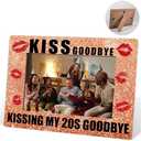 2 Pcs Kissing My 20S Goodbye Picture Frame, 6x8 Wood Picture Frame Fits a 4 x 6 Inch Photo, 30th Birthday Decorations for Her, Table Decor, 30th Birthday Gifts for Women Her Him Men Friend,02