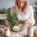 Alupssuc 18 Inch Norfolk Pine Stems, 12 Pcs Real Touch Norfolk Pine Branch, Christmas Greenery Stems for Vase DIY/Garland Making/Table Decoration, Xmas Decor for Indoor, Outdoor & Home