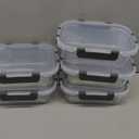 M MCIRCO [5-Pack,30 oz] Glass Meal Prep Containers,Glass Food Storage Containers,Airtight Glass lunch Containers with Lids - Microwave, Oven, Freezer and Dishwasher
