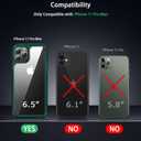 Amizee Compatible with iPhone 11 Pro Max Case [Military Grade Protection] with Screen Protector and Camera Lens Protector Crystal Clear Back Slim Phone Case for iPhone 11 Pro Max - Green