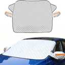 Windshield Cover for Winter Ice/Snow/Frost, Heavy Duty Thick Protective Windscreen Cover, Snow Ice Frost Dust Water Resistent, Heat Car Windshield Snow Cover (63"x46")