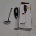 Chefman Handheld Electric Milk Frother Create Foam for Coffee, Cappuccinos, & Lattes, Mix Matcha & Protein Powder, Cordless & Compact, Stainless Steel Wand, Battery Operatedp And Spoon