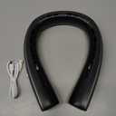 Gaiatop Portable Neck Fan, Wearable 360° Surround Cooling Turbo Airflow, 0 to 100 Speeds, Up to 12.5H Lasting, Rechargeable Hands Free Personal Fans for Outdoor, Travel, Concerts, Office, Gym, black