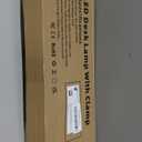 LED Desk Lamp with Clamp, Eye-Caring Clip on Lights for Home Office, 3 Modes 10 Brightness, Long Flexible Goose-Neck, Metal, Swing Arm Architect Task Table Lamps with USB Adapter, Black