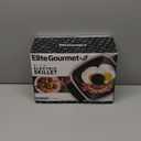 Elite Gourmet EG2212 12"x12"x2.15 Ceralast PFAS Free Ceramic Electric Skillet, Dishwasher Safe, Rapid Heat Up, 1200W, Dark Grey (6 Quart)