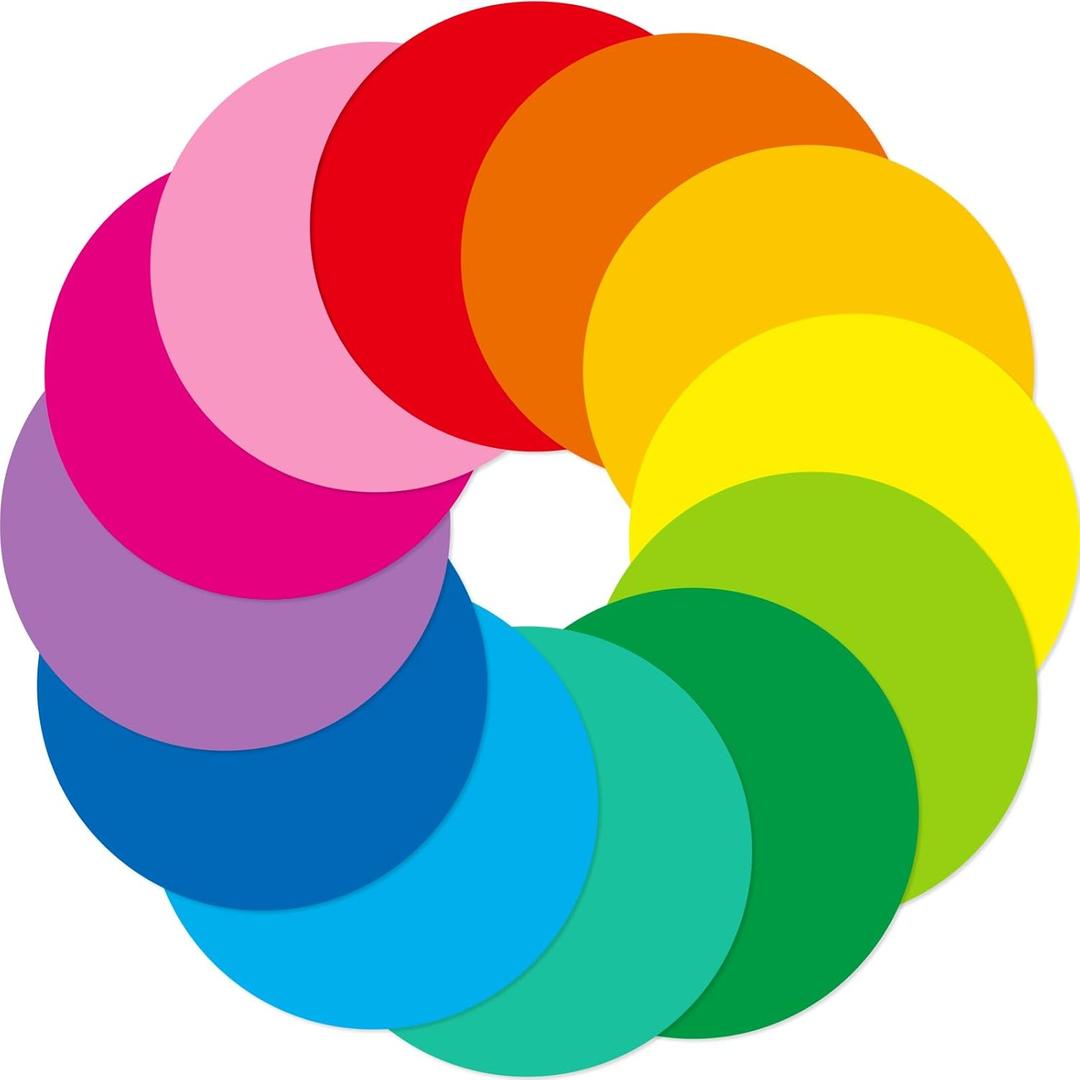 11 Inch Colorful Dry Erase Dots Circles 12 Pack for Classroom Table Desk Removable Circle Stickers Spots Wall Decals for Whiteboards School Classroom Teachers Students Decorations Supplies