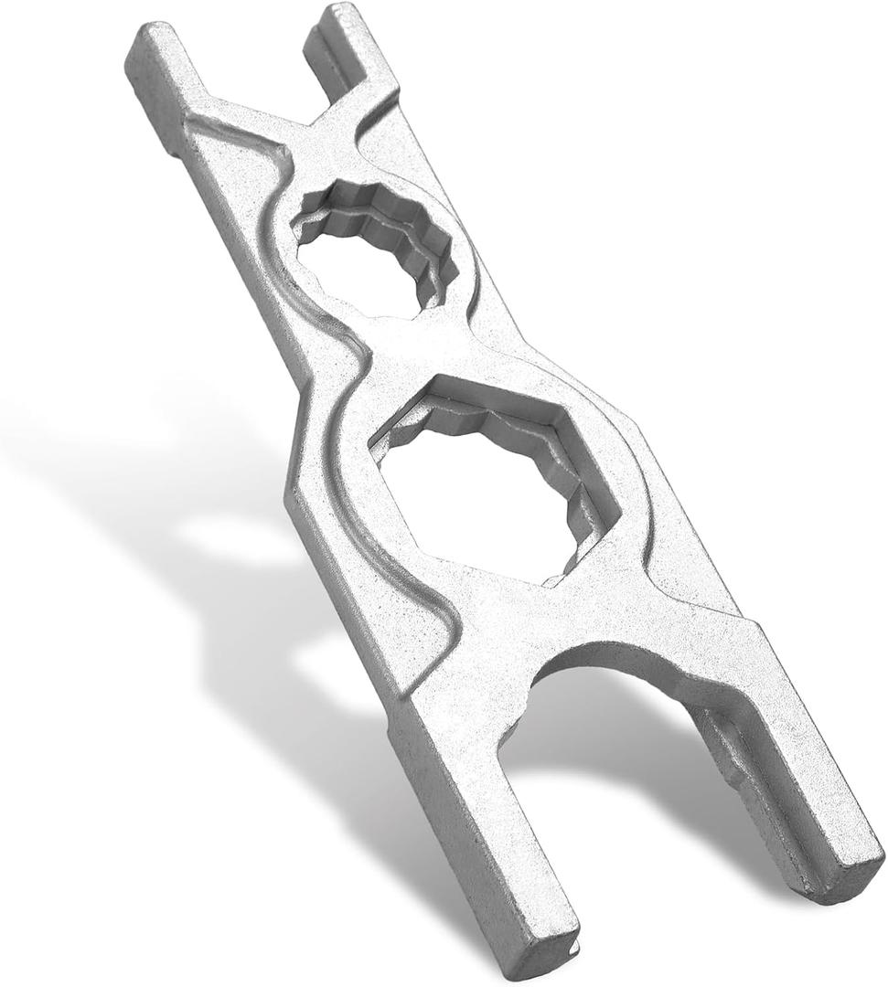 Yaocom 7-3/4 Spud Wrench Flush Valve Wrench Ergonomic Multiple Wrenches for Servicing and Installing Flushometers Spud with Smooth Jawed for Preventing Chrome Damage