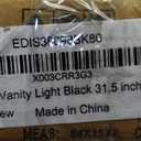 EDISLIVE Dimmable Modern LED Vanity Light Fixtures Bathroom Vanity Wall Lighting, 31.5 in Mirror Vanity Lighting Fixtures for Bathroom Bedroom Makeup Living Room, Black