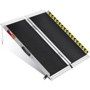 VNN Portable Wheelchair Ramp 3FT, Non-Slip Aluminum Folding Handicap Ramp, Door Threshold Wheelchair Ramps for Home, Wheel Chair Ramp for Home Steps, Doorways, Curbs, Stairs (3FT (Usable height 3-9 inch))