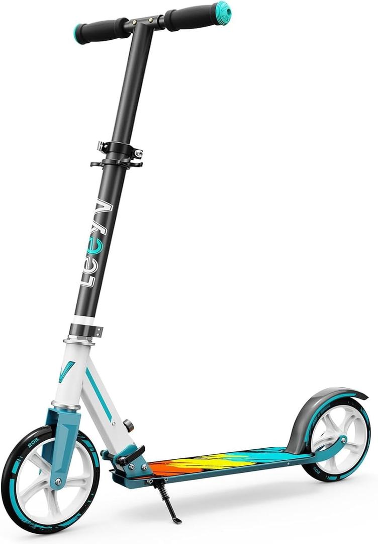 Scooter for Kids 612 & Adults, Max Load 240 LBS, Adjustable Height,Lightweight 2-Wheel, Foldable Kids Scooter with Big Wheels