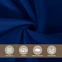 sancua Navy Blue Tablecloths for 8 Foot Rectangle Tables, 8 Pack - Washable Polyester Fabric Table Cloth for Wedding Party, Birthday, Banquet Reception, 60x120 Inch
