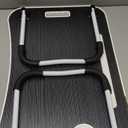 Foldable Laptop Table, Portable Lap Desk Bed Table Tray, Laptop Stand with Cup Holder & Tablet Slot & Lifting Handle for Working Writing Drawing & Eating (Black)