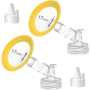 PumpMom-us 17mm Flanges Compatible with Spectra S2 S1 9 Plus Synergy Gold Pump Parts, Replacement 17 mm Breast Pumps Shield Accessories for Spectra Flange