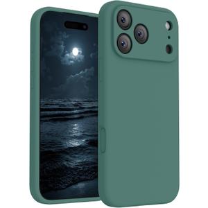 FireNova Magnetic for iPhone 17 Pro Case, Compatible with MagSafe, [Integrated Silicone Camera Control Button] [Camera Protection] Anti-Scratch Microfiber Lining Phone Case, 6.3", Midnight Green