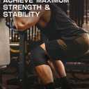 Jaffick Knee Wraps for Weightlifting (Pair)  70" Double-Layer Reinforced Compression Knee Wraps Sleeves with Strap Gym Accessories for Men & Women Powerlifting Support (Black)