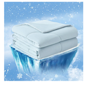 Cozy Bliss Cooling Comforter Queen Size, Cooling Blankets for Hot Sleepers and Night Sweats, Blue Summer Comforter for Queen Size Bed, Breathable Soft Lightweight Silk Smooth