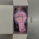 iClever BTH12 Kids Bluetooth Headphones,Colorful LED Lights,74/85dBA Safe Volume,85H Playtime,Bluetooth 5.2,Over Ear Headphones Built-in Mic for iPad/Tablet/Airplane,Blossom Pink