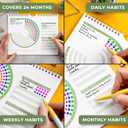 Clever Fox Habit Calendar Circle  24-Month Inspirational Daily Habit Tracker with Colorful Pages  Routine & Goal Planner Journal (White & Lavender)