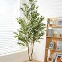 Olive Tree 7FT Fake Tree Faux Plants Indoor with Pot Artificial Tree Nearly Natural Olive Branches and Fruits for Living Room Home Office Decorations